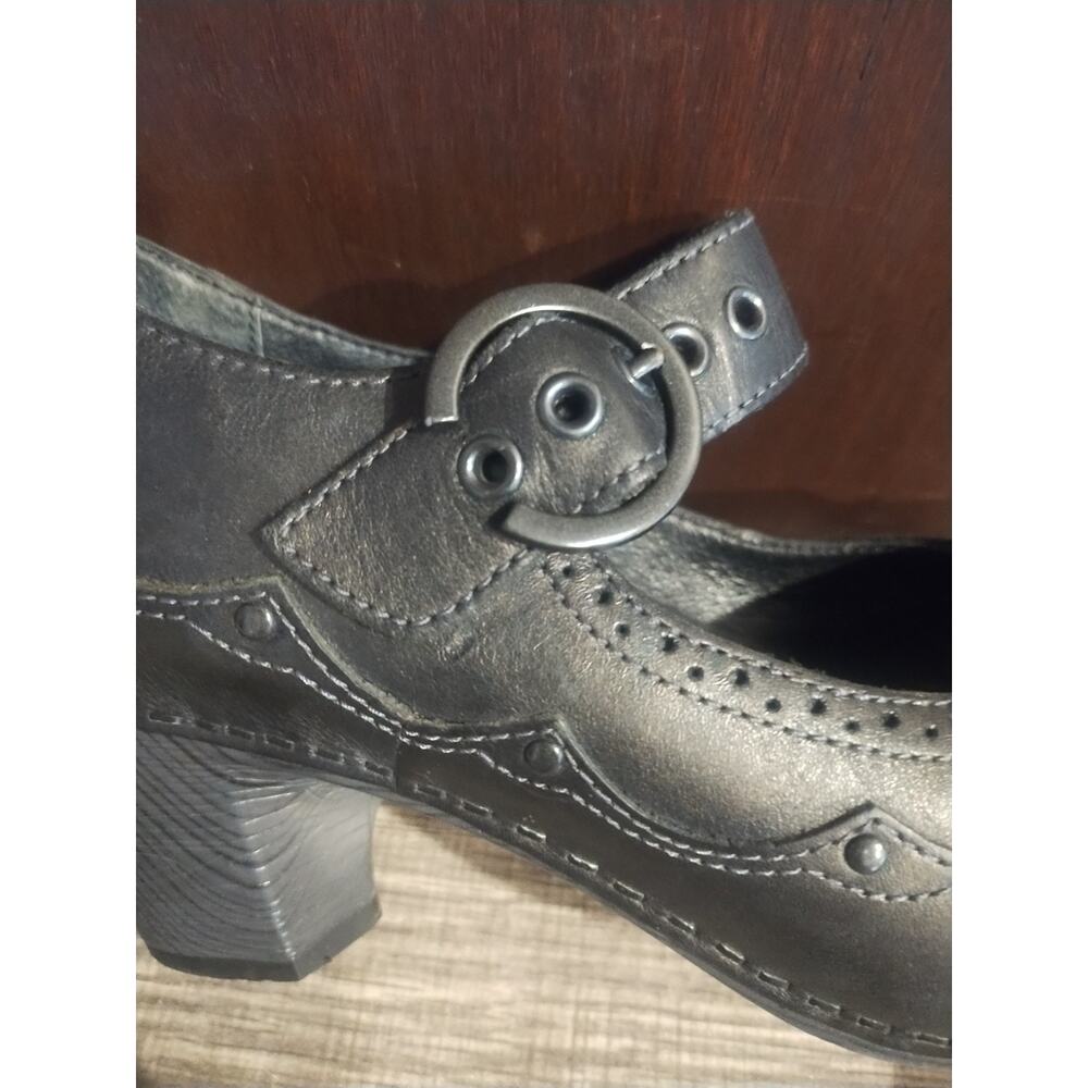 Dansko Black Leather Mary Jane Comfort Shoes Buckle Adjustable Strap EU 37 Dance - Picture 9 of 11
